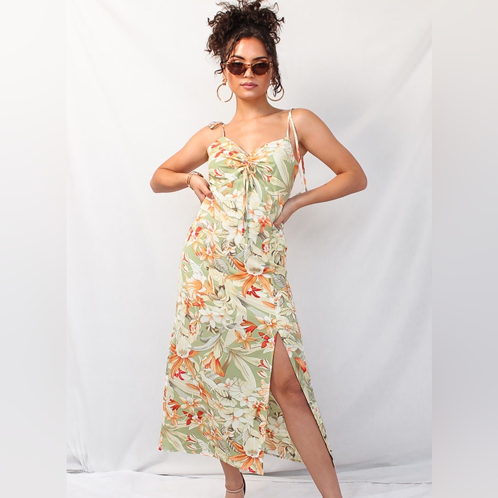NWT Esther & Co | size 4 US size 8 AUS | tropical floral midi dress